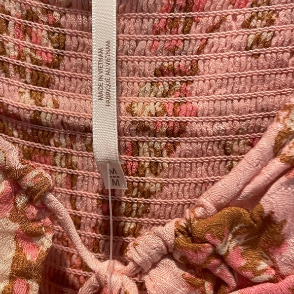 Free People Hilary Pink Long Sleeve Cropped Top-Size M. NWT - Picture 4 of 6